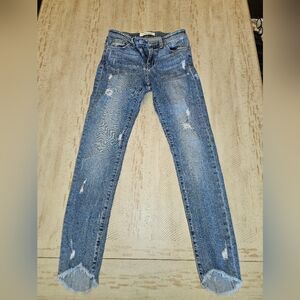 Flying Monkey skinny jeans raw hem 25 low rise